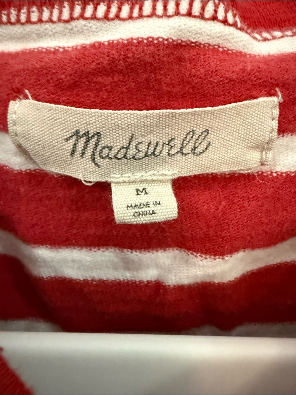Madewell Red & White Striped with 'Ciao For Now' - Picture 3 of 3